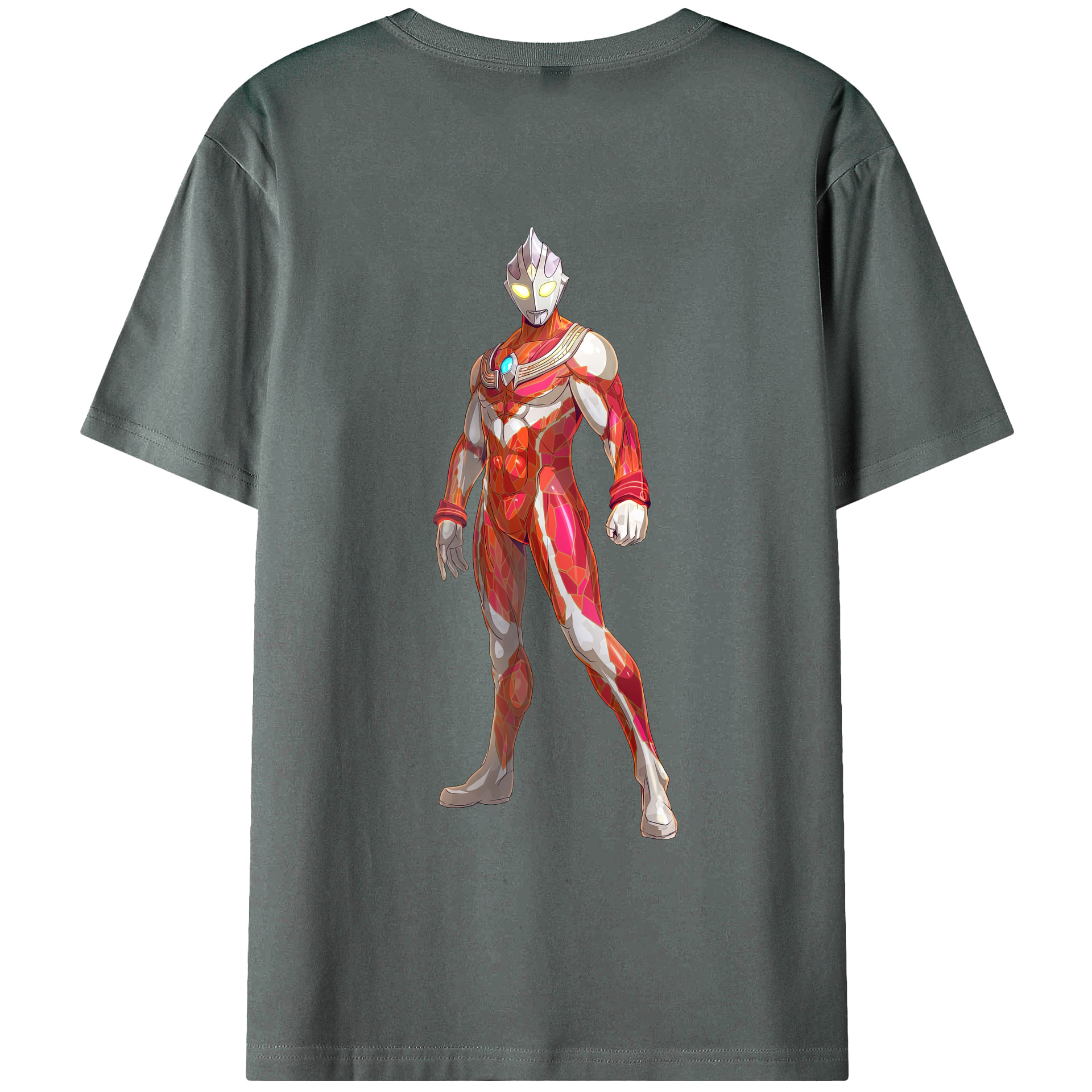 （画像用） ウルトラマン Ultraman 綿100％ メンズ半袖Tシャツ（バックプリント） 通気性